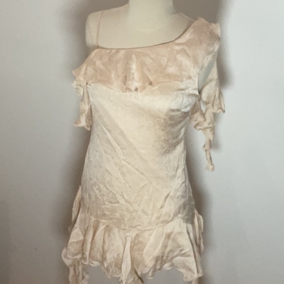 NBD Angus Mini Dress in Champagne Butterfly, Size: S - Picture 7 of 12